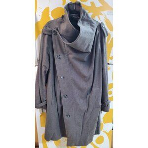 AllSaints Grey Wool Cocoon Coat